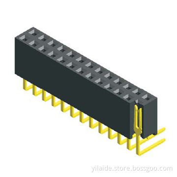 2.54-inch Female Connector with Tin and Gold Flash Plating